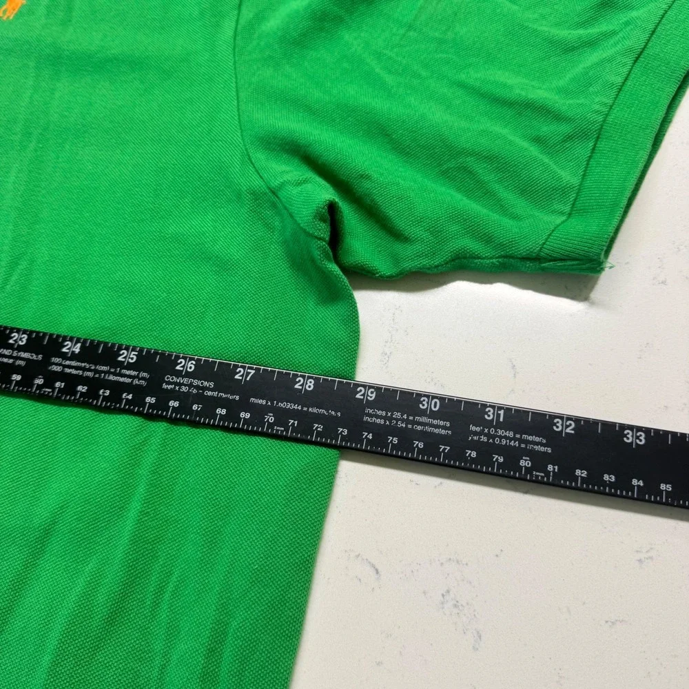 Polo Ralph Lauren Polo Shirt Mens 4XB Green Short Sleeve Mesh Cotton Big & Tall